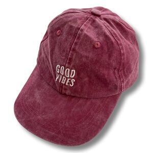 Vivian Roe “Good Vibes” Vintage Washed Distressed Baseball Cap